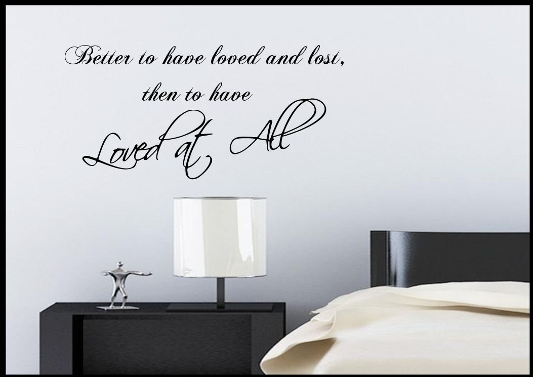 Love Life Loved Quote Wall Sticker Bedroom Room Decal Mural Transfer Art Stencil