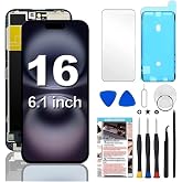 Fixerman for iPhone 16 Screen Replacement 6.1 inch Full HD, 3D Touch LCD Display Digitizer Assembly with Repair Tools - Model A3288, A3287, A3081, A3286