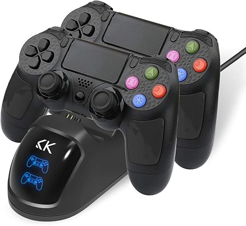 Amazon Com Ps4 Controller Charger Ps4 Controller Charging Station Dock Stand With Cable For Sony Playstation 4 Ps4 Slim Ps4 Pro Controller Computers Accessories