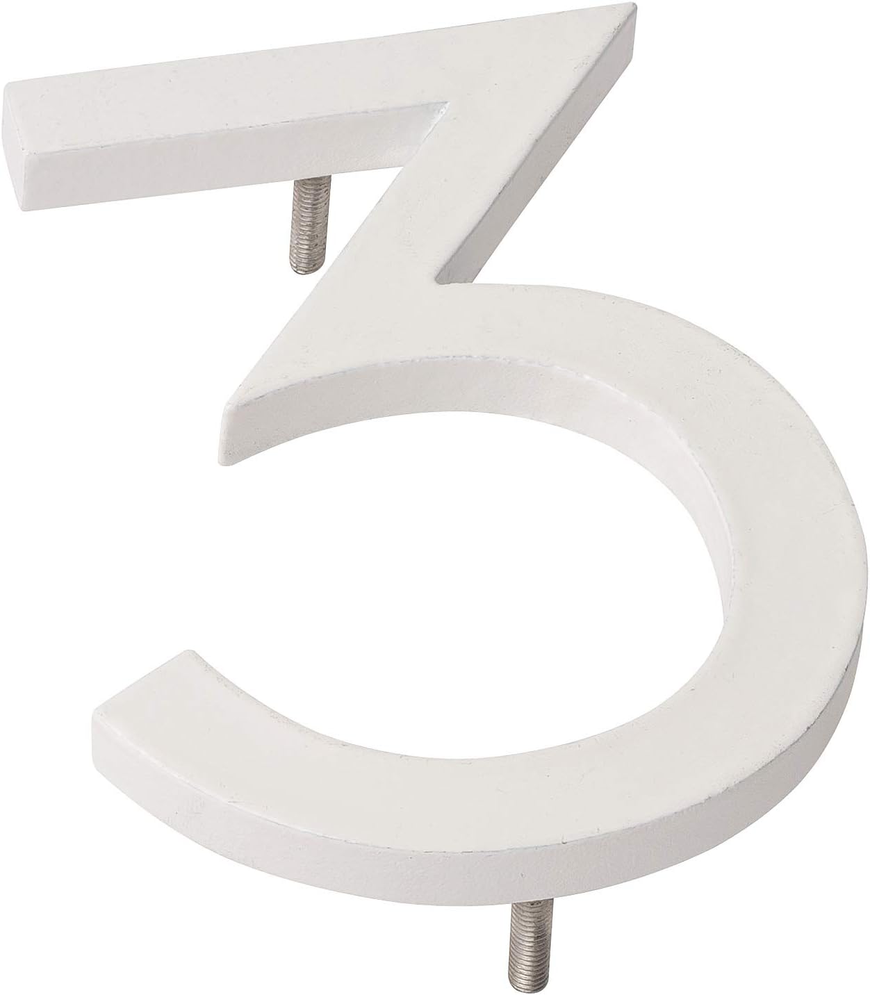 Address Signs - Montague Metal Products MHN-12-F-WE1-3 Solid Brushed Aluminum Modern Floating Address House Numbers, 12