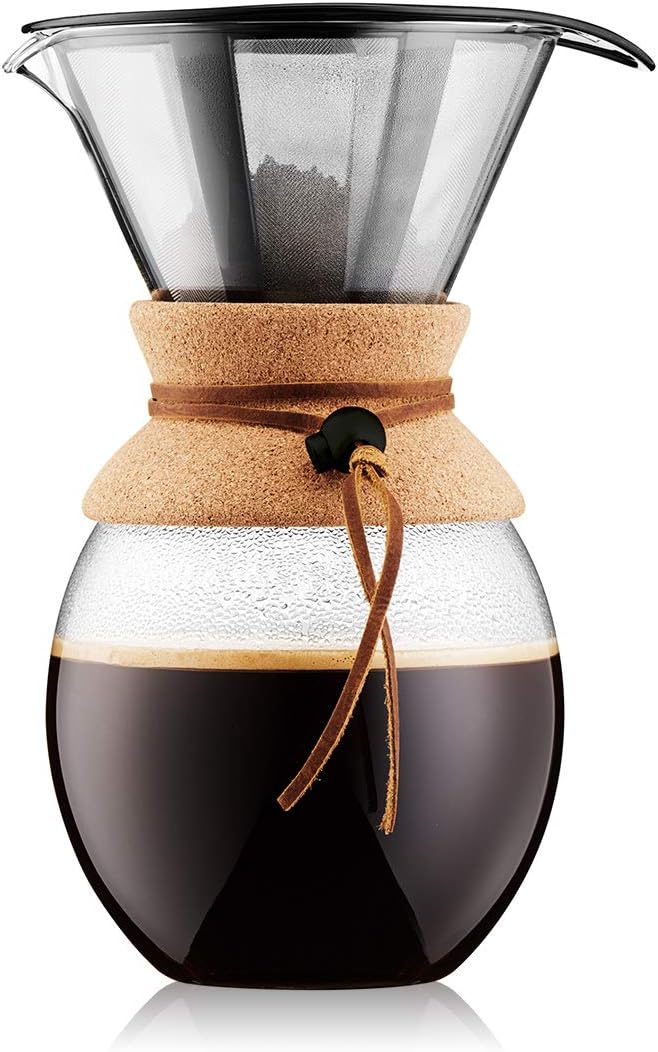 BODUM Pour Over Coffee Maker, 51 Ounce, Cork Kitchen & Dining