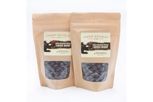 Cherry Republic Dark Chocolate Cherry Coffee Beans – Roasted Espresso Dark Chocolate Coffee Bean – 2-Pack 8 Oz Bag