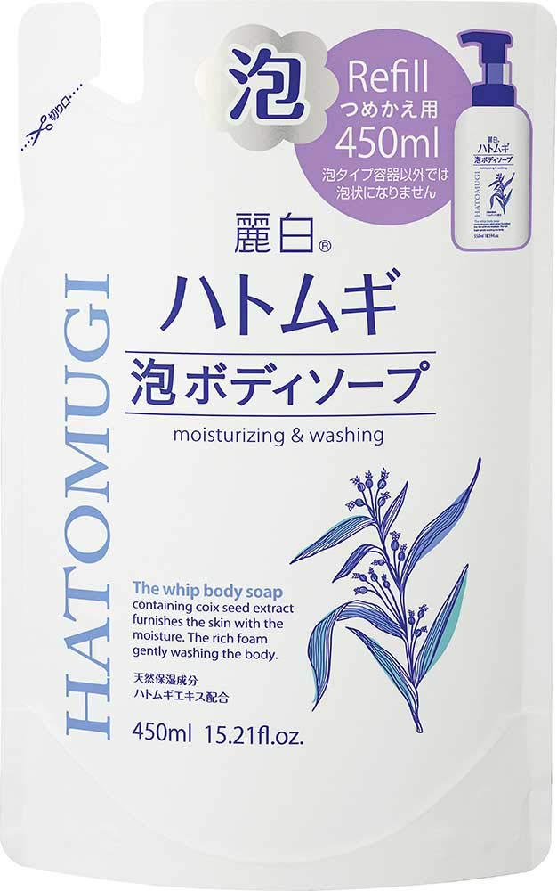 Reihaku Hatomugi Foam Body Soap - 450ml - Refill