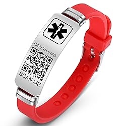 Theluckytag Medical Bracelets for Men Women with QR