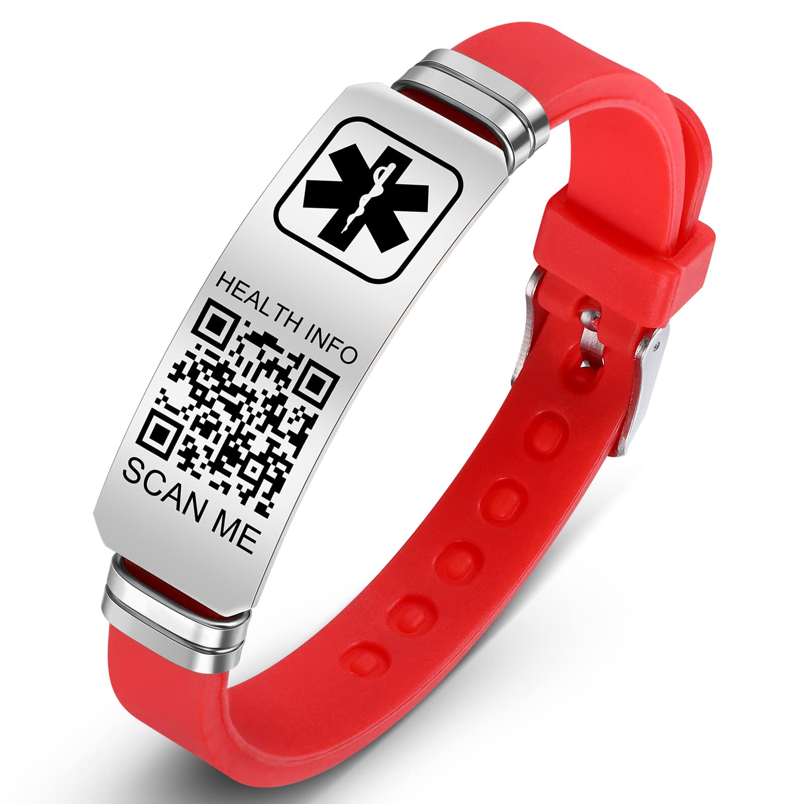 Theluckytag Medical Bracelets for Men Women with QR