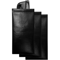 Alladaga Lot De 3 Étuis Néoprène Lunettes De Soleil - Fermeture Éclair + Mousqueton - Protection Homme Femme - Pochette Souple Portable