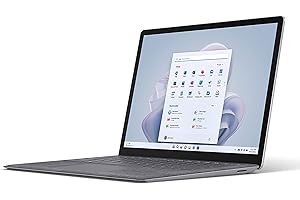 Microsoft Surface Laptop 5 (2022), 13.5" Touch Screen, Thin & Lightweight, Long Battery Life, Fast Intel i7 Processor for Multi-Tasking, 16GB RAM, 512GB Storage with Windows 11, Platinum