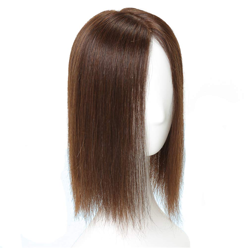 Amazon Com Women S Silk Crown Topper Hairpieces Human Hair Susanki 3 X 5 Free Parting Real Hair Toppers For Women Light Brown 8 Beauty