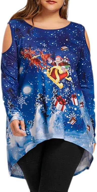 cold shoulder xmas tops