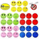Mosquito Repellent Patch 60 Counts Deet-Free Summer Insects Bugs Patches Natural Mosquito Stickers Smiling Face Drive Mosquito For Home Travel Outdoor Concerts and Camping