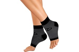 OrthoSleeve FS6 Compression Foot Sleeves for Women & Men, Helps Plantar Fasciitis Relief, Heel Pain, Achilles Tendonitis Support & Swelling (1 Pair)