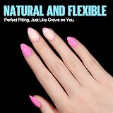 TOMICCA Almond Shaped Short Nail Tips 192Pcs Half Matte Full Cover Clear Nails view 3