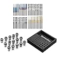 Genmitsu CNC Router Bits Starter Kit, Includes Mixed Types of End Mills, CNC Router Bits Storage Tray and Collet Set.