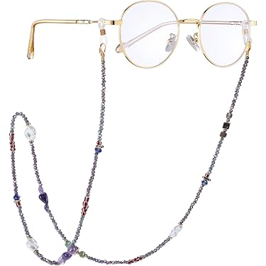 Crystal Beaded Eyeglass Chain Elegant Minimalist Sunglasses Holder Lanyard Vin Beauty 3 Pcs Glasses Chain, Pearl Eyeglass Chain, Beaded  main image 4