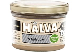 Halva Kingdom Open Sesame Sugar Free Halva Vegan Dessert | Healthy Ingredients, Gluten Free, Kosher Certified Jar (VANILLA SUGAR FREE)