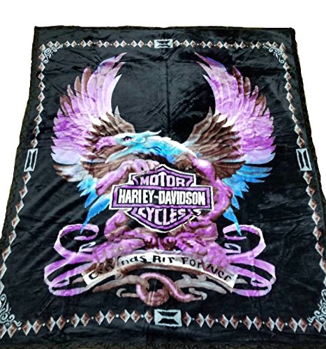 Harley Davidson Blanket New Mink Queen Size Double Side Plush