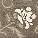 SAFAVIEH Florida Shag Collection Area Rug - 6' x 9', Smoke & Beige, Floral Design, Non-Shedding & Easy Care, 1.2-inch Thick Ideal for High Traffic Areas in Living Room, Bedroom (SG464-7913)