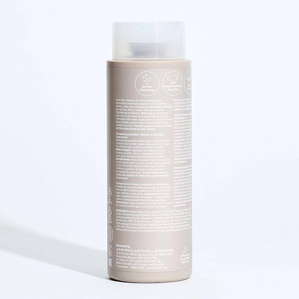 PAUL MITCHELL SHAMPOO ONE, CLEANSES + BALANCES MOISTURE, FOR ALL HAIR TYPES, 3.4 FL. OZ.