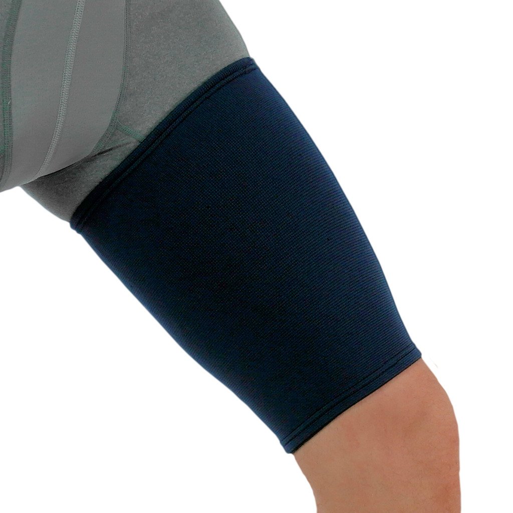 NeoPhysio Medical Grade Elastic Compression Thigh Support, Navy Tubular Sleeve - XXL = 62-68cm
