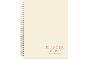 ATTITILL 2025 Planner - Planner 2025, JAN. - DEC. 2025, 8" x 10" 2025 Planner Weekly and Monthly with Calendar Reference, Julian Dates