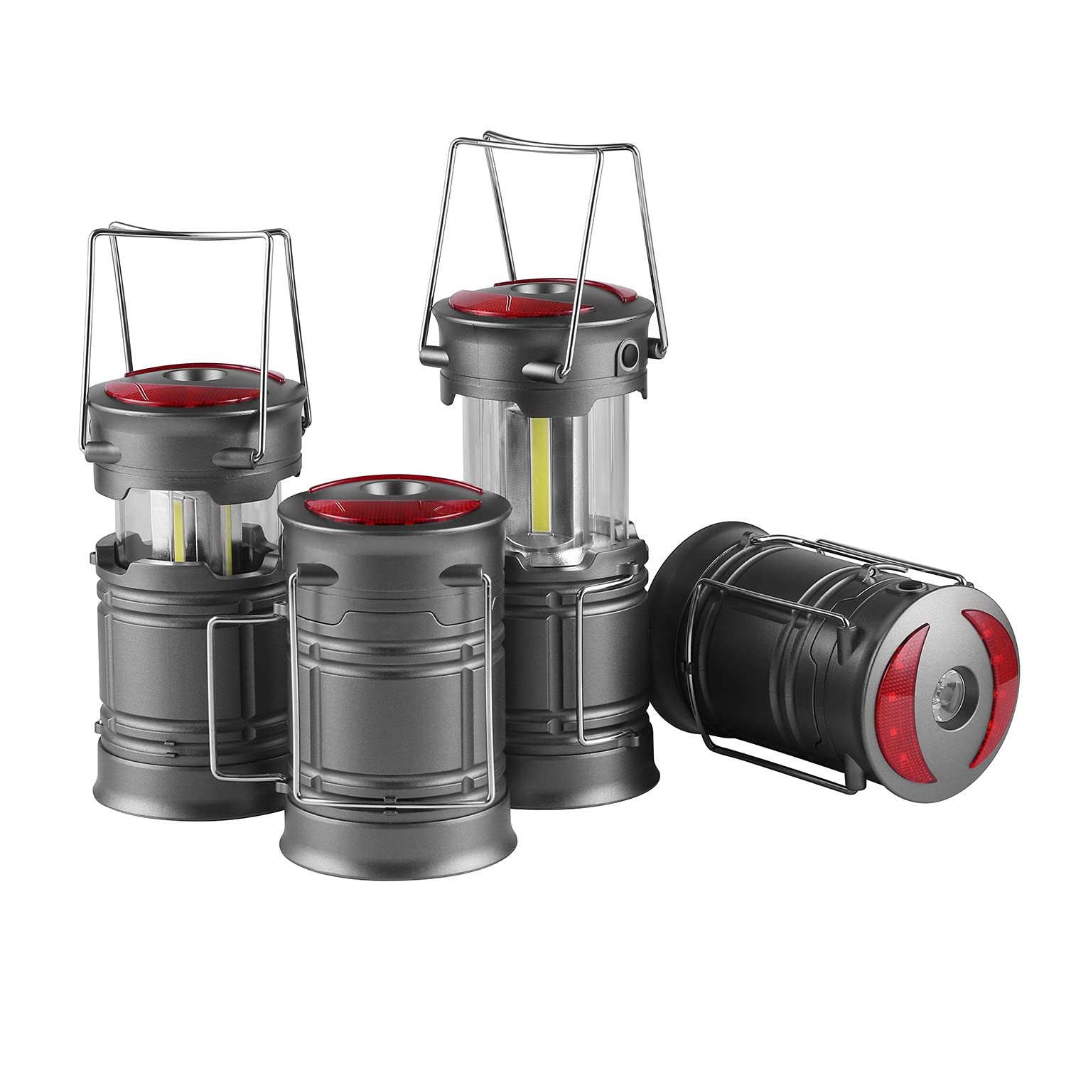 Photo 1 of Lichamp 4 Pack LED Camping Lanterns, Battery Powered Lantern Flashlight COB Camp Light for Power Outages, Camping Supplies and Home Hurricane Supplies, F4GY