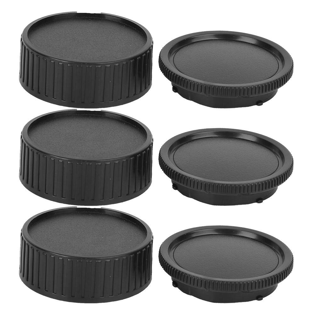 Qiilu Camera Body Lens Covers, Camera Body Lens Cover Kit Lightweight Dustproof Scratch Resistant Fit for M Mount