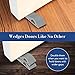 Door Stopper, Strong and Flexible Premium Grey Rubber Door Stop Wedge Non-Toxic Odorless Doorstops (5 Pack)