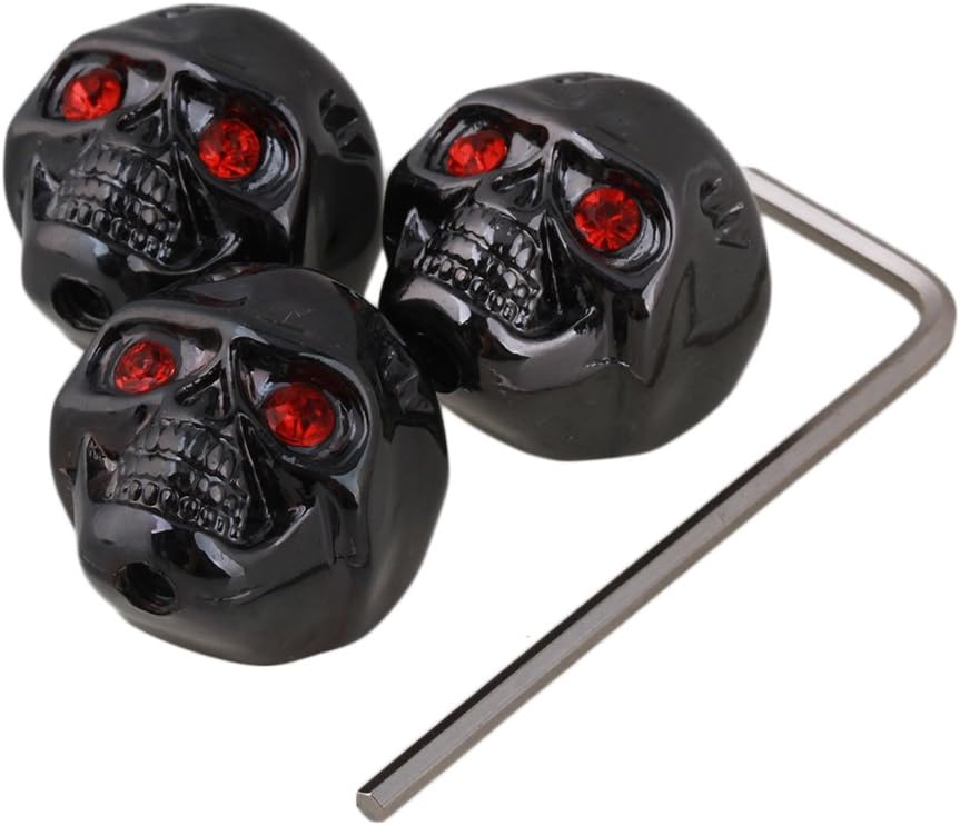 Yibuy Black Head Guitar Volume Tone Control Knob for Electric Guitar Pack of 3