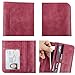 GDTK Women's Wallet - Genuine Italian Leather Long Bifold RFID Blocking Wallet (Purple)