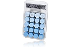 Valtiner Cute Desktop Calculator, Clear LCD Display Simple Basic Desk Calculators for Business Office Supplies, Big Buttons 1