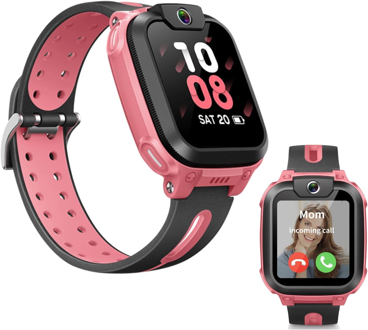 imoo Z1 Kinder-Smartwatch, 4G Anrufe Watch, IPX8 Wasserbeständigkeit, 1,3 Zoll, Frontkamera 2 MP, Schrittzähler, Lange Akkulaufzeit, Klassenzimmermodus (Rosa)