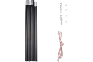 BRILLIANCE4U Aluminum Tent Poles Replacement, Fits Both Female and Male Ends, Lightweight Tent Pole Repair Kit, 7001 Series A