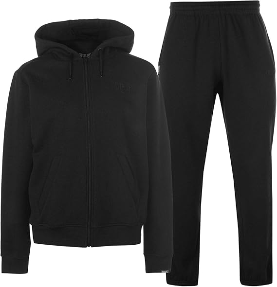 Amazon Everlast メンズ ジョグスーツ フリース トラックスーツ フード付きジップブラック S ジャージ上下セット 通販