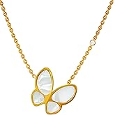 Butterfly Necklace For Women18K Gold stainless steel womens necklace Dainty Jewelry Gifts For Mother & Friends &ladies