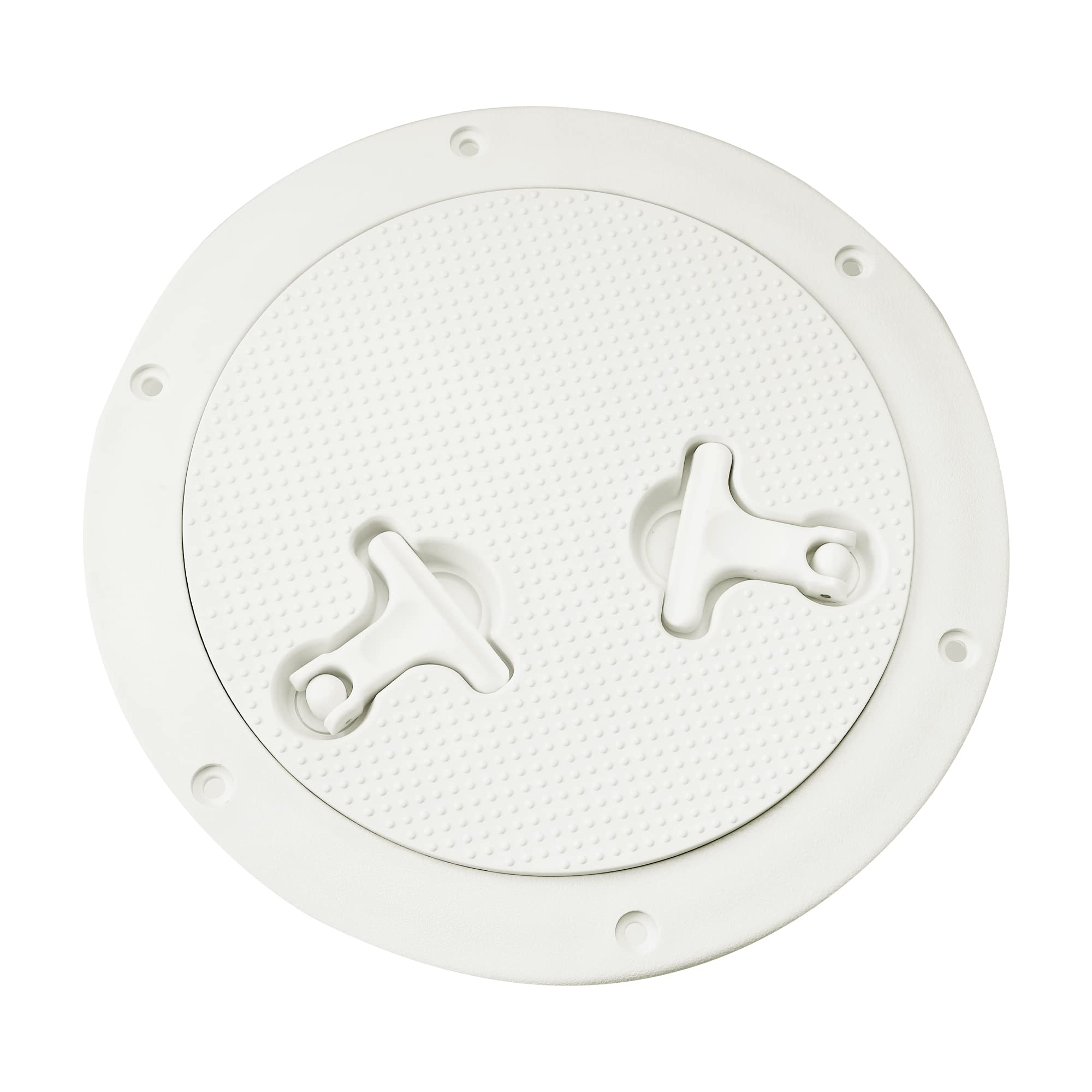 Photo 1 of X AUTOHAUX 8 Inch Boat Inspection Deck Plate Hatch Marine Round Inspection Hatch Deck Plate with Detachable Cover Water Tight for Outdoor Installations White