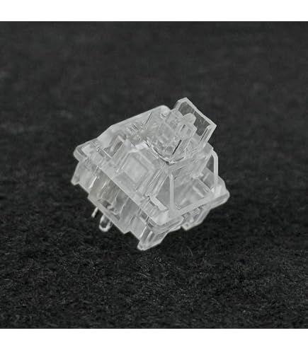 ExotiCore Outemu Silent Peach V3 RGB Schalter (70 Stück) – Leiser Linearer 5-Pin-Switch, Vorgeschmiert, 40g, 2,0mm Auslösepunkt, Transparent
