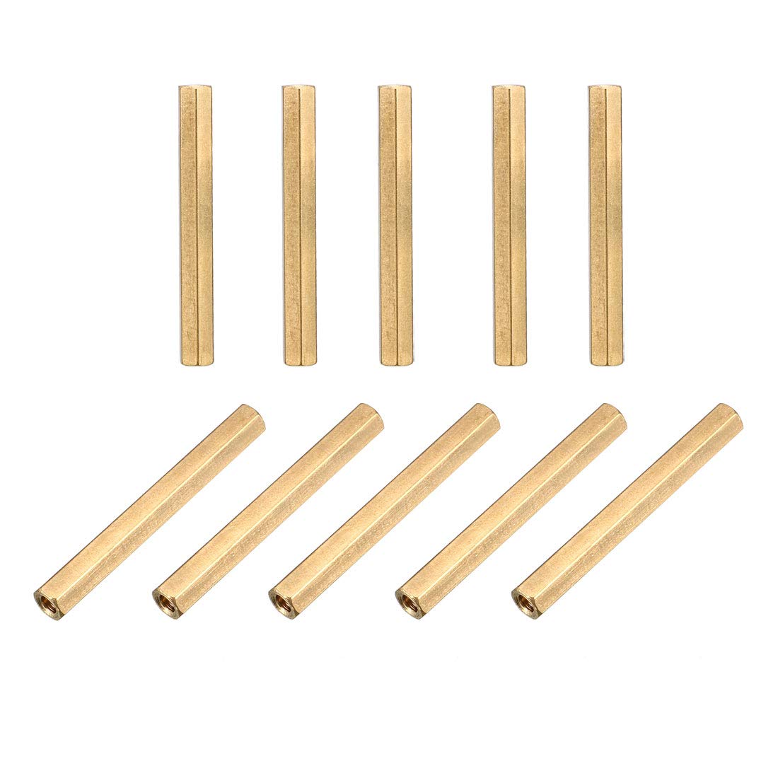 sourcingmap M3x40 Female-Female Hex Brass PCB Motherboard Spacer Standoff for FPV Drone Quadcopter, Computer & Circuit Board 10pcs