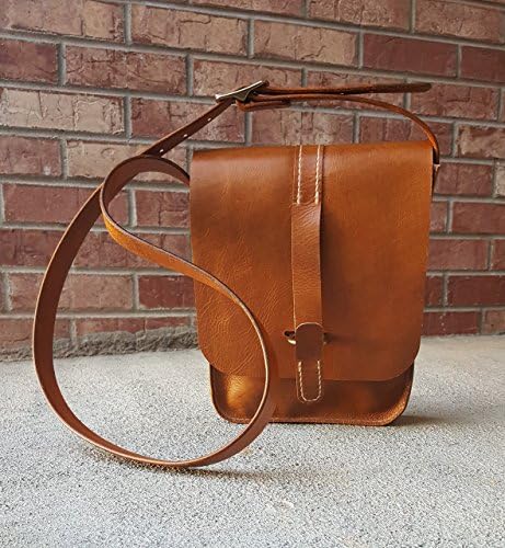 Tan Leather Messenger Bag - Shoulder Bag - iPad Tote - Colorado - Ready To Ship - Handmade - Crossbody Tote - Satchel - Unisex Bag