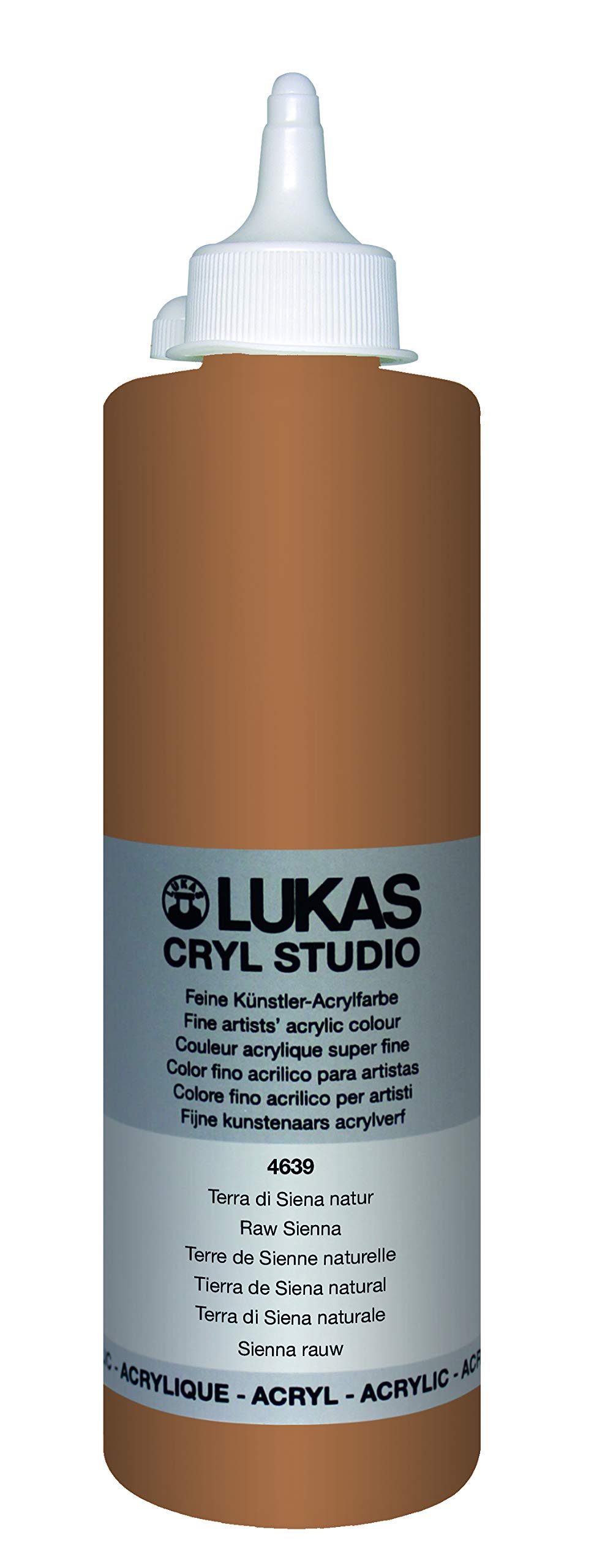 LUKASCryl Studio 500 ml Acrylic Paint Premium Quality Terra di Siena Natural