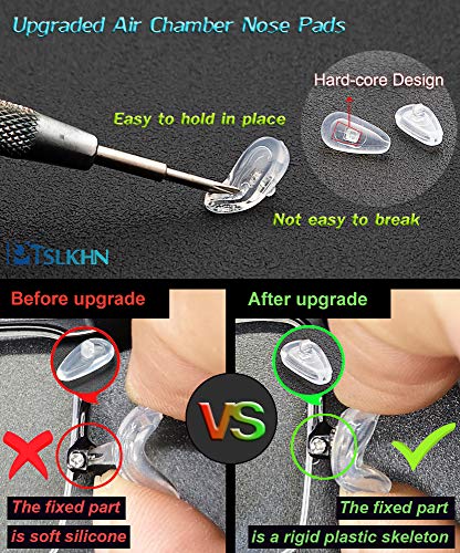 image for Eyeglass Nose Pads, PTSLKHN 15mm Soft Silicone Air Chamber Eyeglasses 