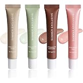 4 Pcs Summer Tinted Lip Balm Butter, Shea Butter Lip Gloss Set for Women | Natural shea butter &amp; olive oil, lightweight non-sticky shine, hydrating lip care for dry chapped lips, tinted lip balm set