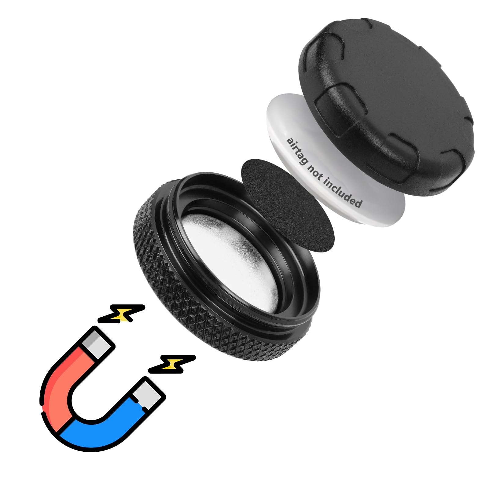 Ainiv Magnetic Bicycle Mount for AirTag, IPX6 Waterproof Holder for AirTag, Hidden Shockproof Holder Accessories Compatible with Apple Air Tag Device, for Bicycles, Motorcycles, Cars, Luggage — image 1