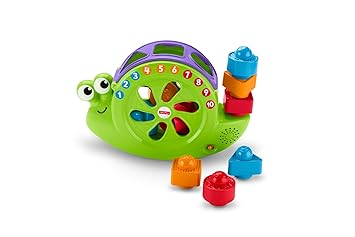 Fisher-Price FRB88 - Babys Musikschnecke mit Spielblöcken, Lernspielzeug für Farben Zahlen und Formen, Baby Spielzeug ab 6 Mo