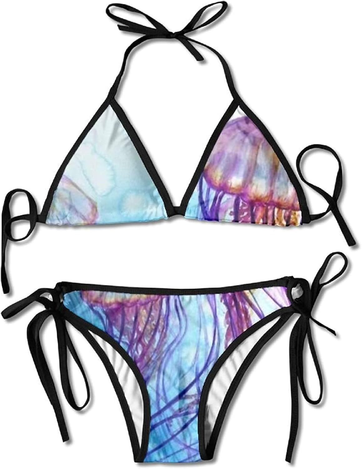 Blue Jellyfish Bikini Women's Summer Swimwear Triangle Top