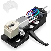 AT-3600L Magnetic Cartridge with Headshell, Diamond Stylus for Turntable | Premium AT-3600L Cartridge with 0.6mil Diamond Stylus, Clear Analog Sound, Easy Setup for Vintage Turntables and Vinyl Lovers