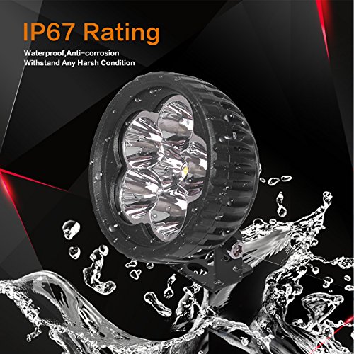 JAHURD LED Light Bar 18W Spot, 2 PCS 4" Inch Round Work Light Bars Spot Lamp LED Pods Driving Fog Lights for Off-road,4WD, Truck, Car, ATV, SUV, Motocycle,Boat -Waterproof IP67