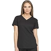 Dickies Dynamix Womens Tops, Athletic-Inspired V-Neck Scrub Top with Four-Way Stretch and Moisture Wicking DK730