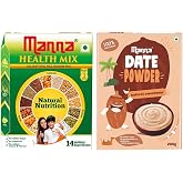 Manna Health Mix | 100% Natural Multigrain Nutrition Drink for Kids | Multi Millet Health Drink Mix Powder 500g (250g x 2 Packs) | 14 Natural Ingredients Sathu maavu | Porridge Mix