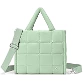 WESTBRONCO Puffer Crossbody Bags for Women Quilted Tote Bag Puffy Weekender Overnight Bag Nylon Shoulder Handbag