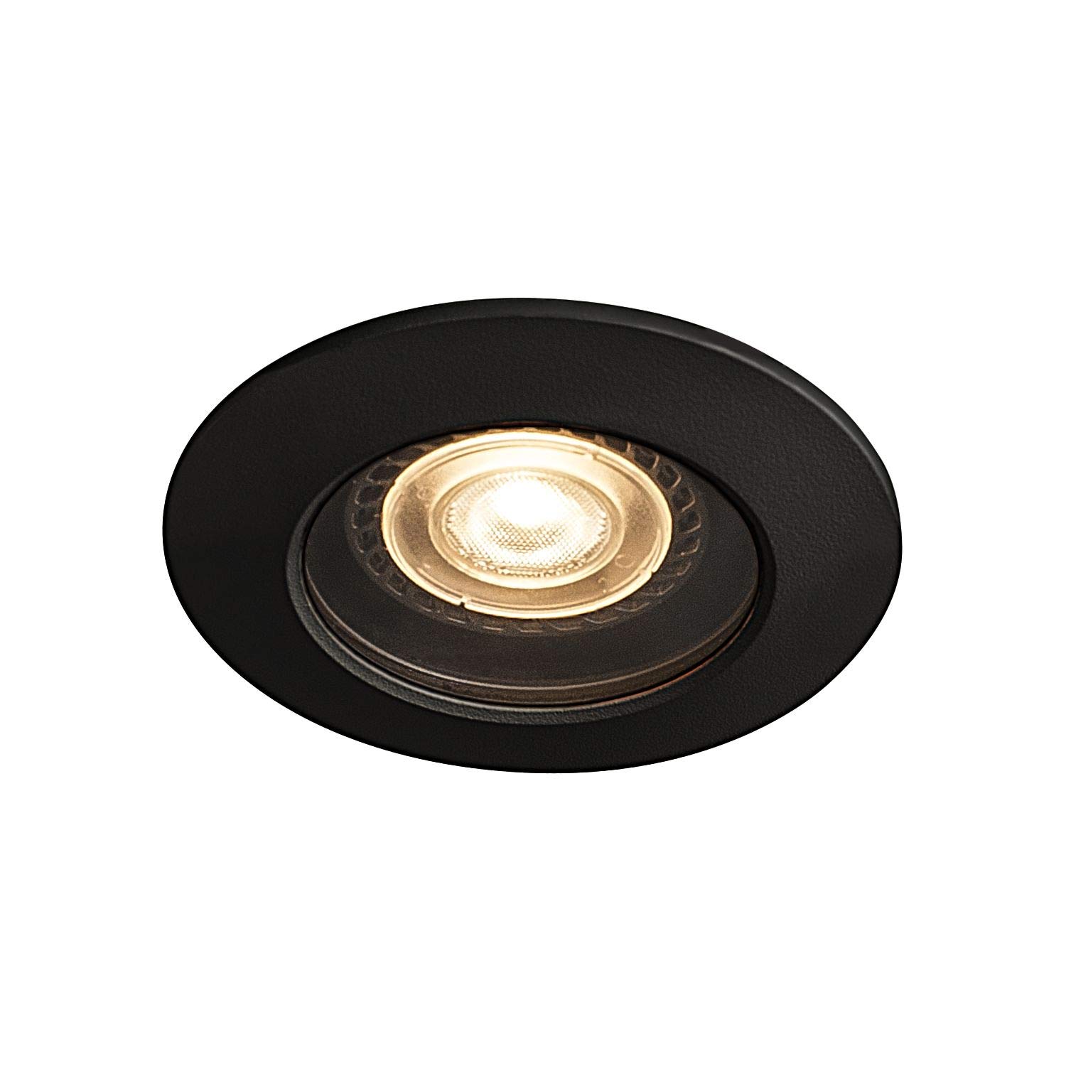 SLV VARU QPAR51 DL recessed Ceiling Light/Lighting for Walls, Paths, entrances, LED Spotlight Outdoor, recessed Light Outdoor, Garden lamp, Ceiling Spotlight / GU10 IP20/IP65 5W Black